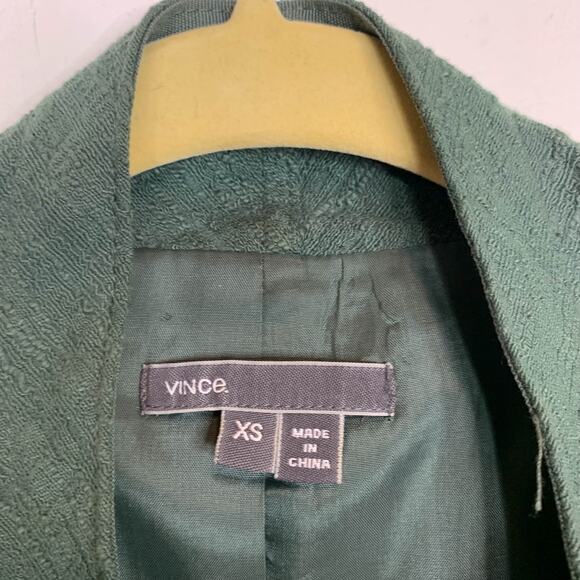 VINCE Cypress Frise moto Jacket green asymmetrical zipper futurecore 2782 - Picture 6 of 10